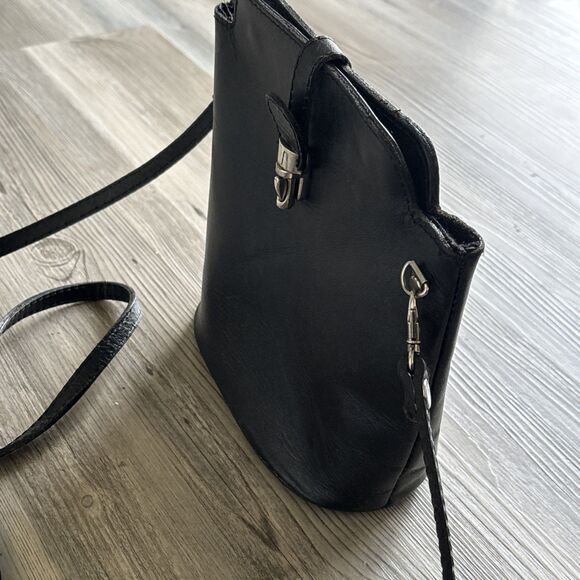 Vera Pelle Crossbody Purse Authentic Black Cross Body. Bag Made in Italy - Picture 15 of 16